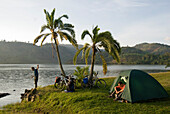 Rwanda, lake Kivu, camp