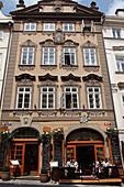 Czech Republic, Prague,  Mala Strana, street cafe