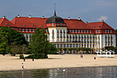 Poland, Pomerania, Sopot, Grand Hotel, beach