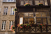 France, Brittany, Dinan, half-timbered house