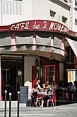 France, Paris, Montmartre, café terrace