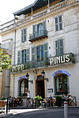 France, Provence Alpes Cote D'Azur, Bouches du Rhône (13), Arles, Forum square, Nord Pinus hotel