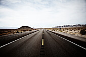 Empty Desert Road, Nevada, USA