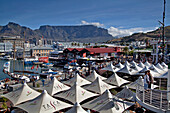 Overlooking the V and A Waterfront, Table Mountain, Cape Town, Western Cape, South Africa, RSA, Africa