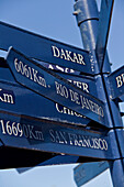 Sign-post at Victoria and Albert Waterfront in Cape Town, Cape Town, Western Cape, South Africa, RSA, Africa