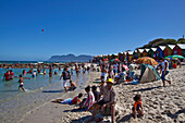 Strandimpression am Muizenberg Beach, Muizenberg, False Bay, Kapstadt, Westkap, Südafrika, RSA, Afrika
