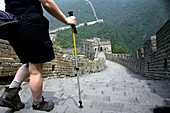 Hiker on Great Wall of China, Mutianyu, China