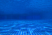 Underwater view of empty swimming pool, Punta Cana, Dominican Republic