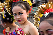 Portrait of girl in traditional costume, Ubud, Bali, Indonesia