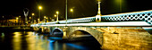 Queens Bridge over River Lagan at night, Belfast, Northern Ireland