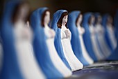 Hand painted Virgin Mary figurines  Azores islands handicraft, made in Capelas, Sao Miguel island