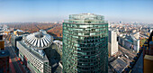 Blick vom Kollhoff Tower, Sony Center, Deutsche Bahn Tower, Potsdamer Platz, Berlin, Deutschland, Europa
