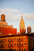 View of Empire State from Highline, New York, USA