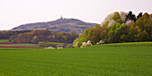 View at the Schaumberg near Tholey in spring, Saarland, Germany, Europe