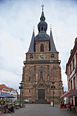 View of St. Wendelinus' basilica, St. Wendel, Saarland, Germany, Europe