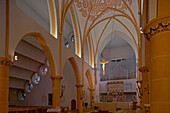 Interior view of the Liebfrauenkirche, Church of Our Lady, Puettlingen, Saarland, Germany, Europe