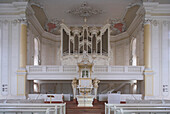 Interior view of the Ludwigskirche, St. Louis' Church, Alt-Saarbrücken, Saarbruecken, Saarland, Germany, Europe