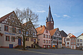 Häuser in der historischen Altstadt von Ottweiler, Saarland, Deutschland, Europa