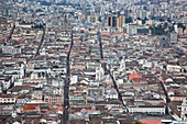 The town of Quito seen from the Panecillo looking north, Ecuador, South America