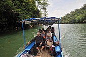 ferryboat to reach the villages of Ba Be Lake, Bac Kan province, Northern Vietnam, southeast asia