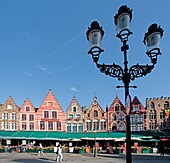 Belgium-August 2010 Brugge City Markt square.