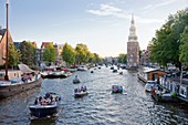 Holand-August 2010 Amsterdam City Galdersekade Canal.