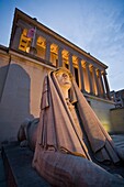 Stone sphinx guard the Scottish Rites Masonic Temple in Washingto, DC