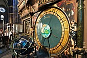Astronomical clock, Notre-Dame gothic cathedral, 14th century, Strasbourg, Alsace, France