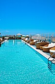 Swimming pool, Gansevoort South Hotel, Miami, Florida, USA