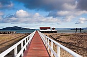 USA, California, San Francisco, Presidio, Golden Gate National Recreation Area, Crissy Field pier, morning