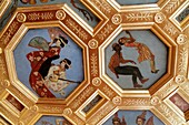 Florida, Sarasota, John and & Mable Ringling Museum of Art, estate, Ca d´ Zan Mansion, ceiling detail