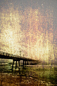 Old Photo of an Ocean Pier, Panam City Beach, Florida, United States