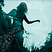 Young Woman in Negative Dreamscape