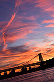 Williamsburg Bridge at Sunset, New York City, USA
