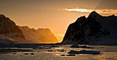 Sunset, Lemaire Channel, Antarctic Peninsula.