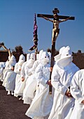 Holy Week procession, Bercianos de Aliste, Zamora province, Castilla-Leon, Spain