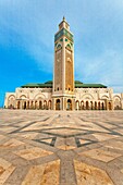 Exterior of the Hassan II mosque in Casablanca, Morocco