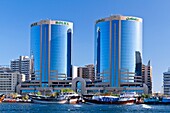 The Dubai Creek skyline office towers in Dubai, UAE, Persian Gulf