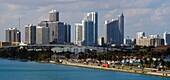 View of Miami Beach Florida from Cruise Ship NCL Caribbean