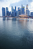 Blick auf die Skyline von Singapur, Singapur, Asien