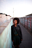 Artist Khanyi Mbongwa at Guguletu Township, Cape Flats, Cape Town, South Africa, Africa