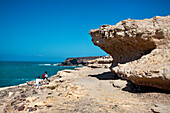Chalk cliff, Puerto de la Pena, Ajuy, Fuerteventura, Canary Islands, Spain