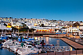 Abendstimmung am Hafen, Puerto del Carmen, Lanzarote, Kanarische Inseln, Spanien, Europa