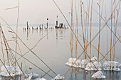 Lake Constance in winter, near Ueberlingen, Baden-Wurttemberg, Germany