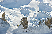 Mountain landscape in Winter, Tignes, Val d Isere, Savoie department, Rhone-Alpes, France