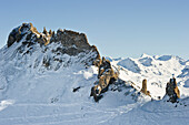 Snow-capped mountains, Tignes, Val d Isere, Savoie department, Rhone-Alpes, France