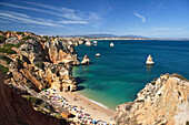 Rocks of the Algarve, Camilo Beach near Lagos, Atlantic Coast, Portugal, Europe