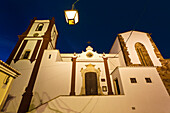 Cathedral of Silves at dusk, Algarve, Portugal, Europe