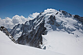Mont Maudit and Mont Blanc, seen from Mont Blanc du Tacul, Chamonix-Mont-Blanc, France