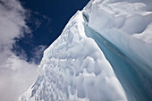 Ice crack on Mont Blanc du Tacul, Chamonix, Mont-Blanc, France